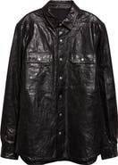 Rick Owens Pelle Leather Shirt Jacket