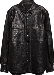 Rick Owens Pelle Leather Shirt Jacket
