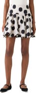 Akris punto Fringed Fil Coupé Polka Dot Jacquard Bubble Hem Miniskirt