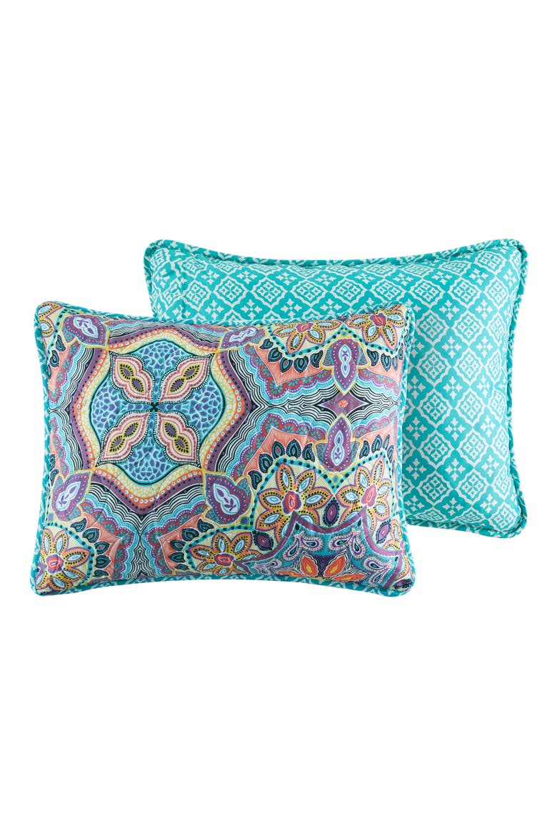 Yara Reversible Medallion Quilt Set, Alternate, color, AQUA