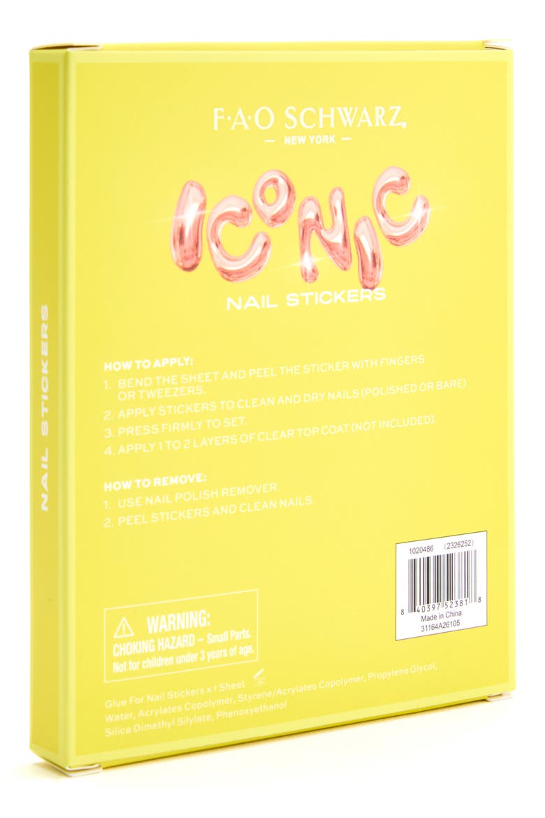 Kids' Iconic Nail Stickers, Alternate, color, OPEN MISCELLANEOUS