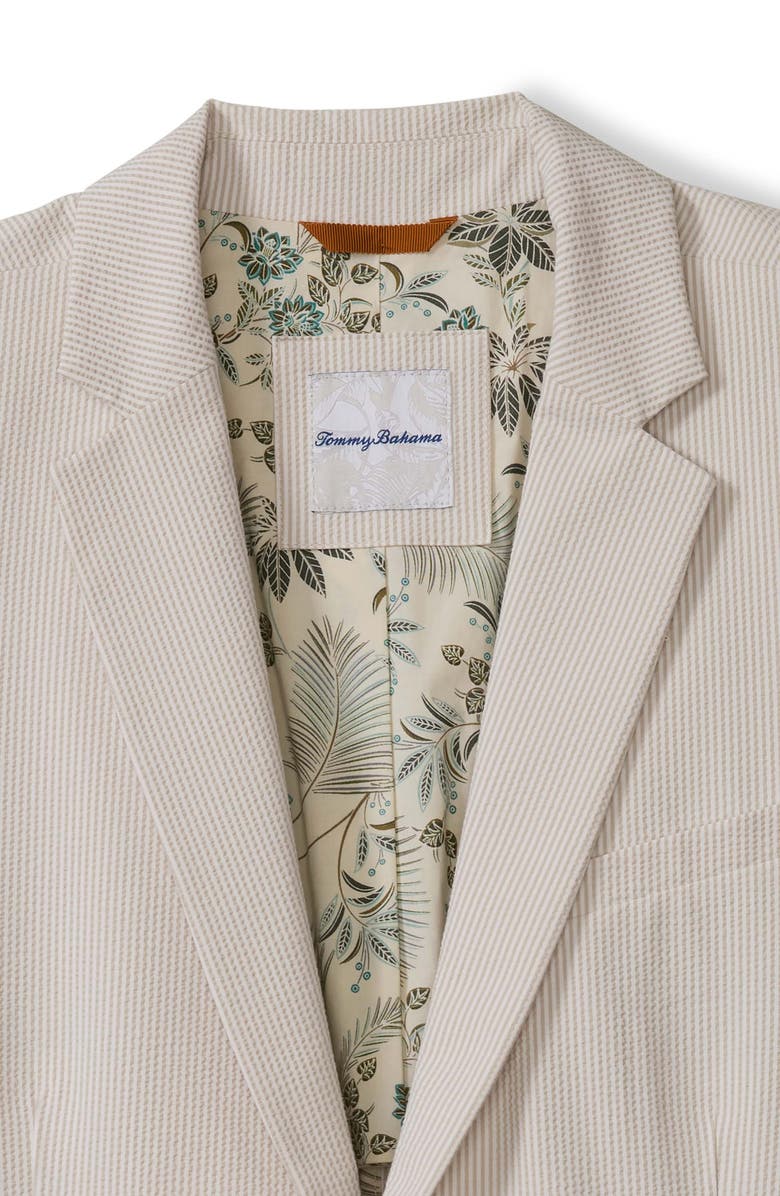 Tommy Bahama Nova Wave Stretch Cotton Seersucker Sport Coat, Alternate, color, Stone Khaki