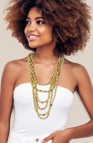 CHLOE AND MADISON Multi-Strand Beaded Necklace