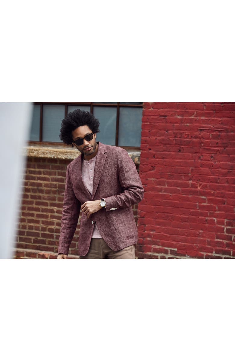 BULOVA Wilton GMT Automatic Leather Strap Watch, 43mm, Alternate, color,