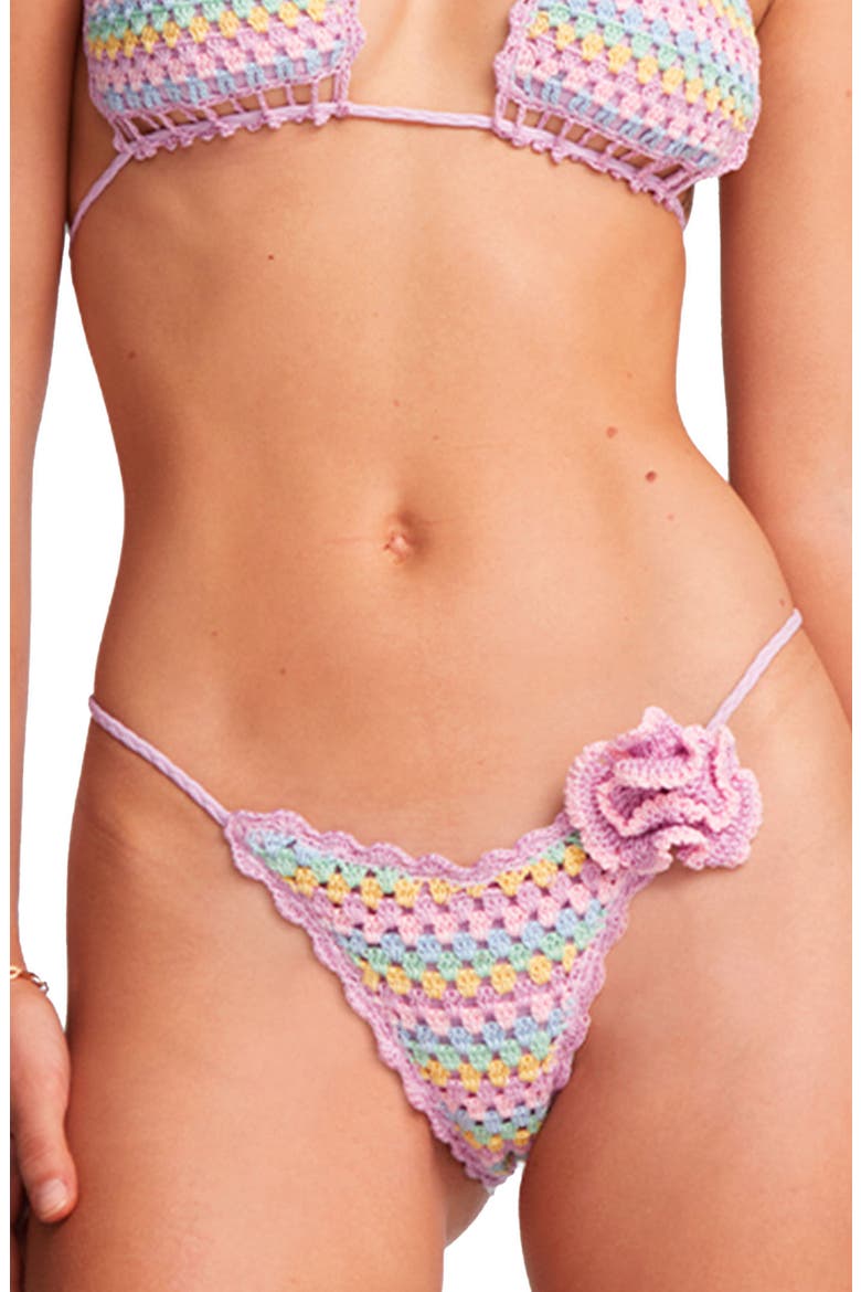 Beatriz Reversible Crochet Bikini Bottoms, Main, color, PURPLE