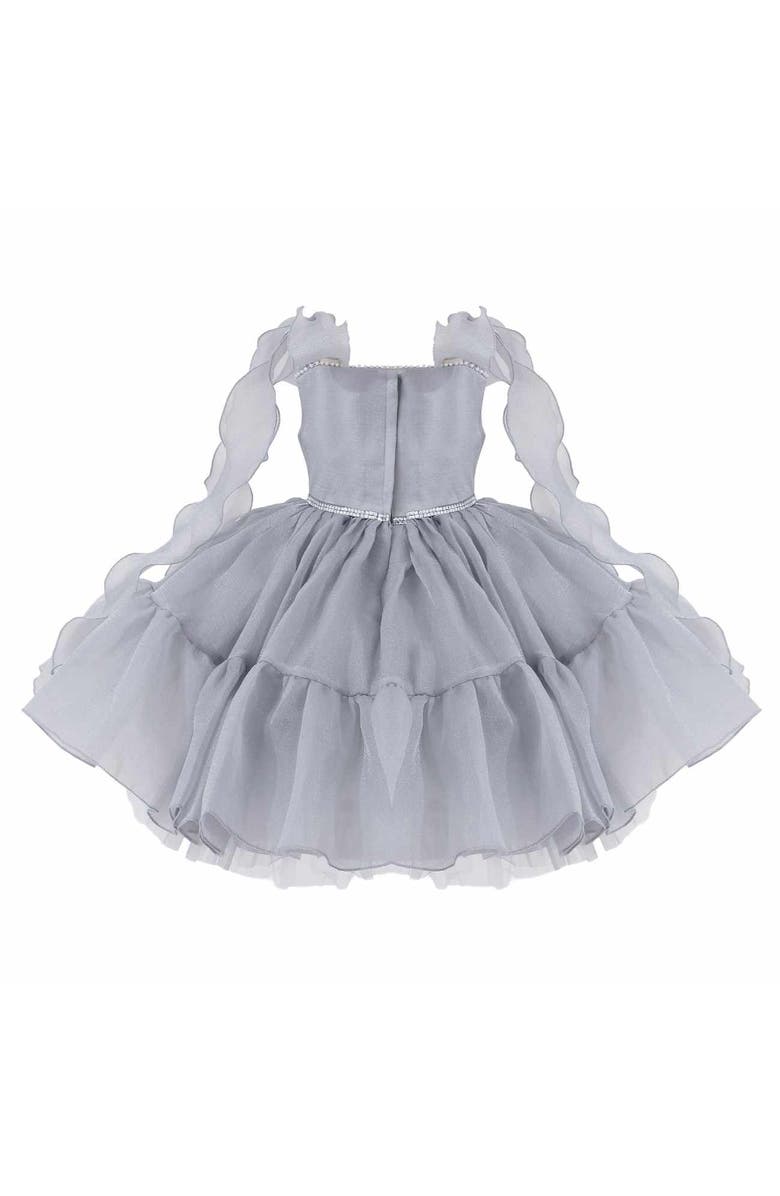 Tulleen Sparkle Tiered Dress, Alternate, color, Grey