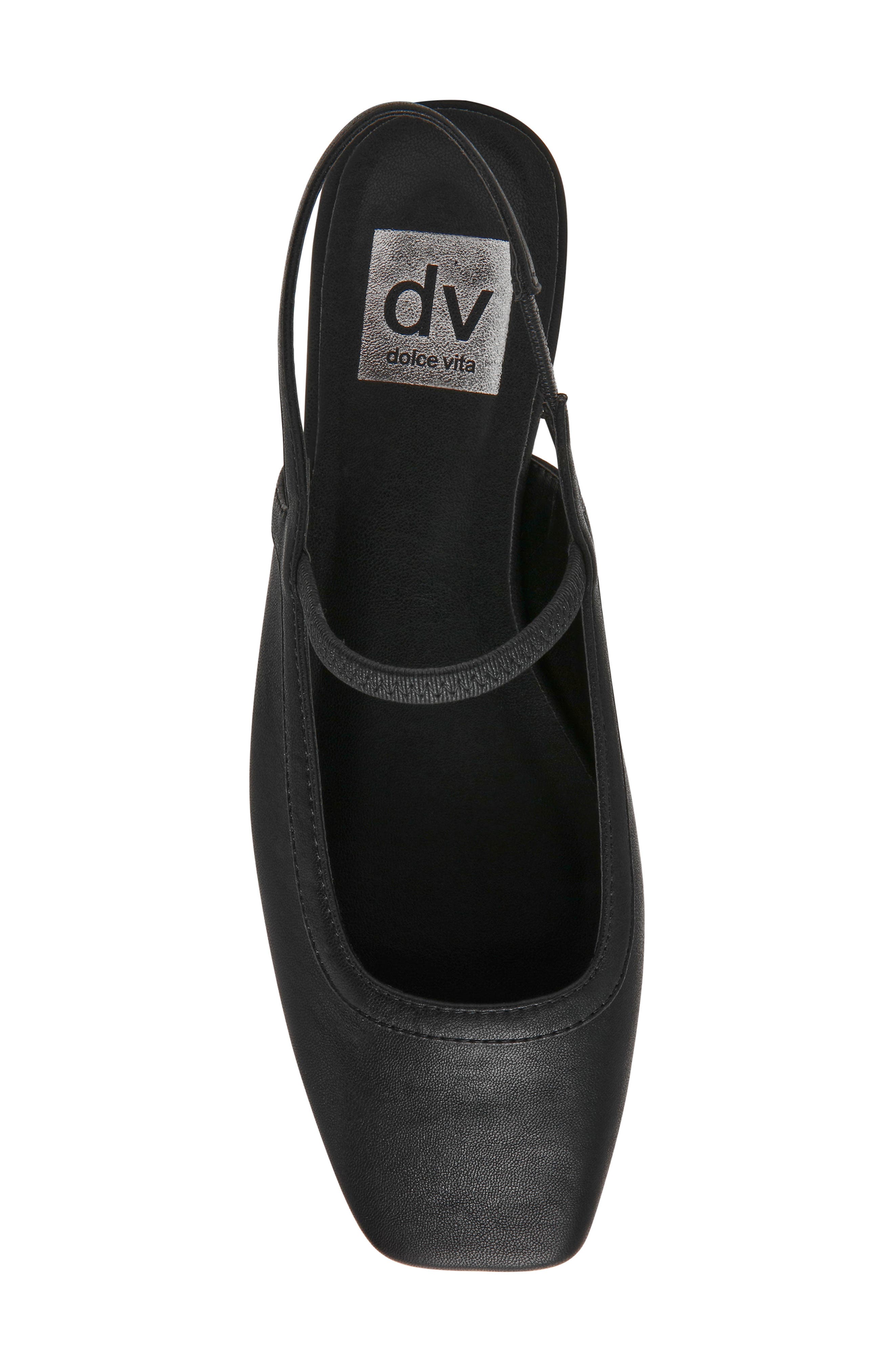 DV by Dolce Vita Fiera Slingback Flat, Alternate, color, Black Smooth