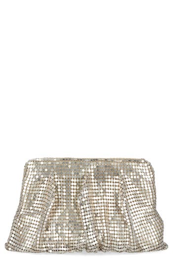 Jessica Mcclintock Lorna Metal Mesh Clutch In Gold