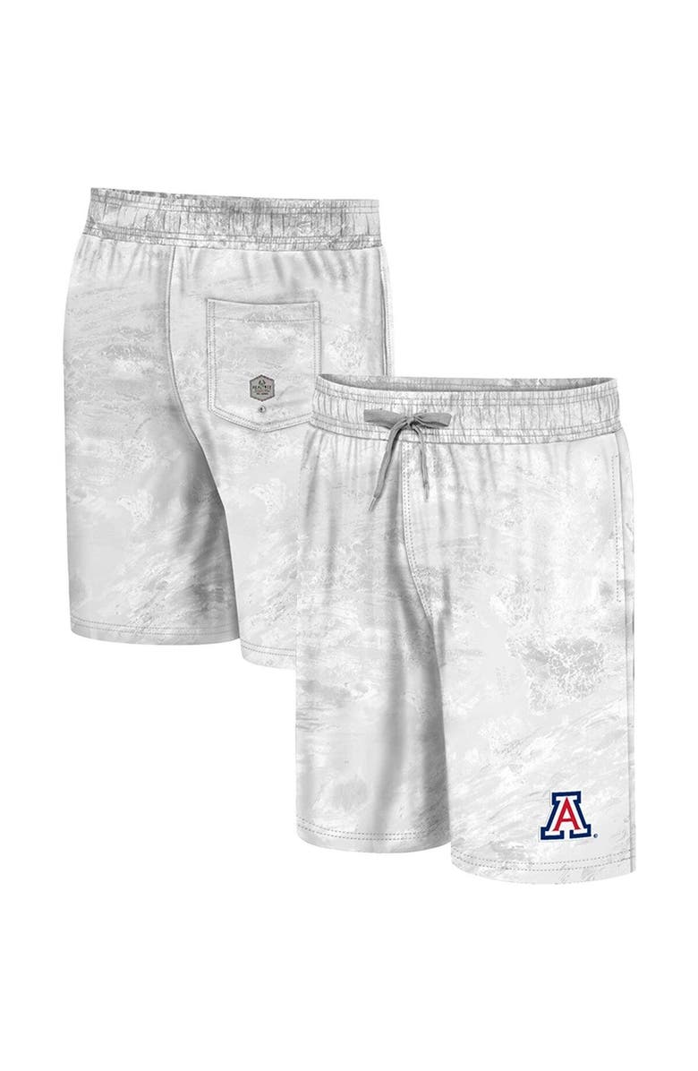 COLOSSEUM Men's Colosseum White Arizona Wildcats Realtree Aspect Ohana Swim Shorts, Main, color, 