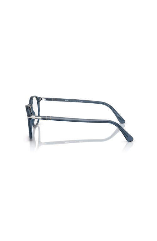 Persol 52mm Square Optical Glasses In Blue