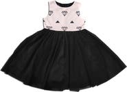JOE-ELLA Kids' Diamond Tulle Party Dress