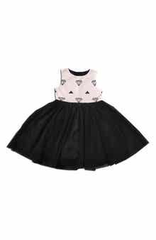 JOE-ELLA Kids' Diamond Tulle Party Dress