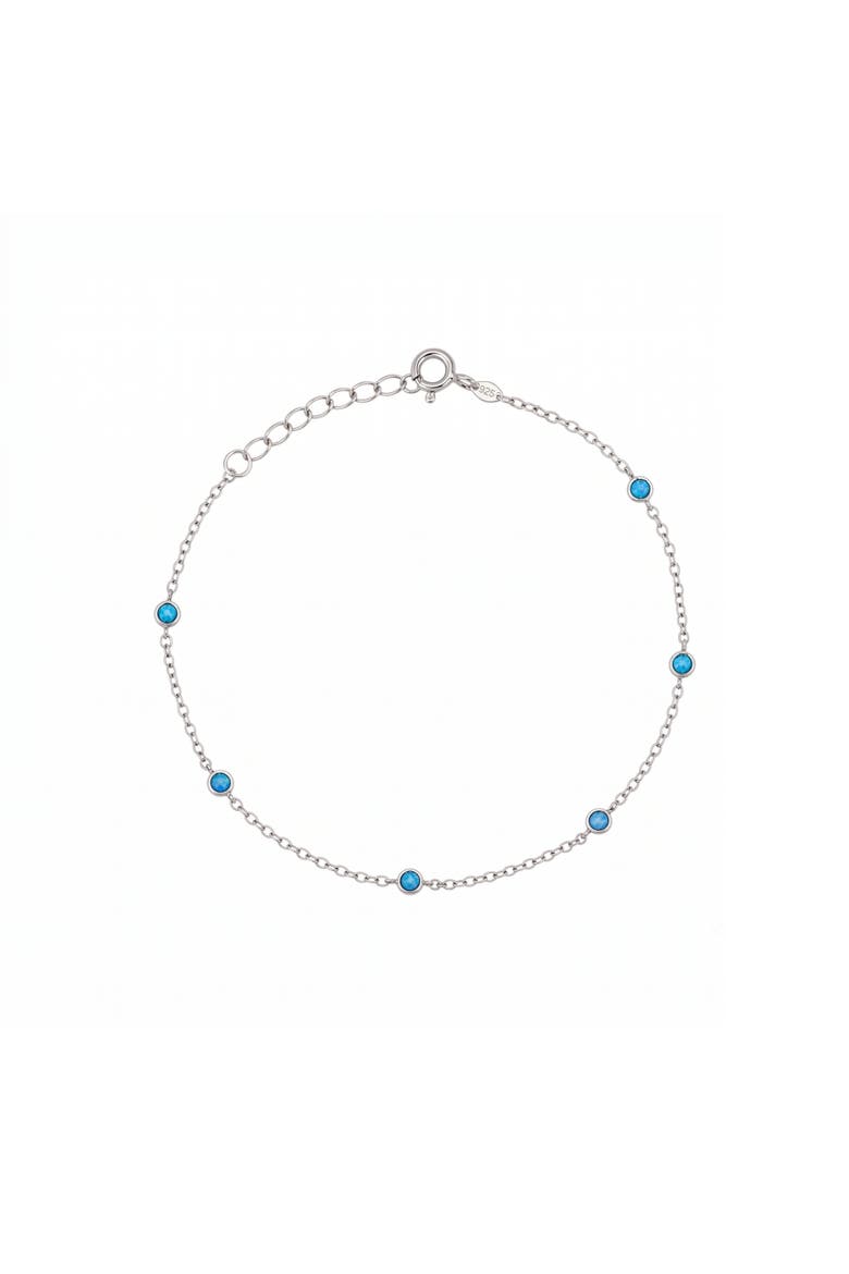Blue Opal Bracelet in Sterling Silver, Main, color, Silver