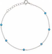 Spero London Blue Opal Bracelet in Sterling Silver