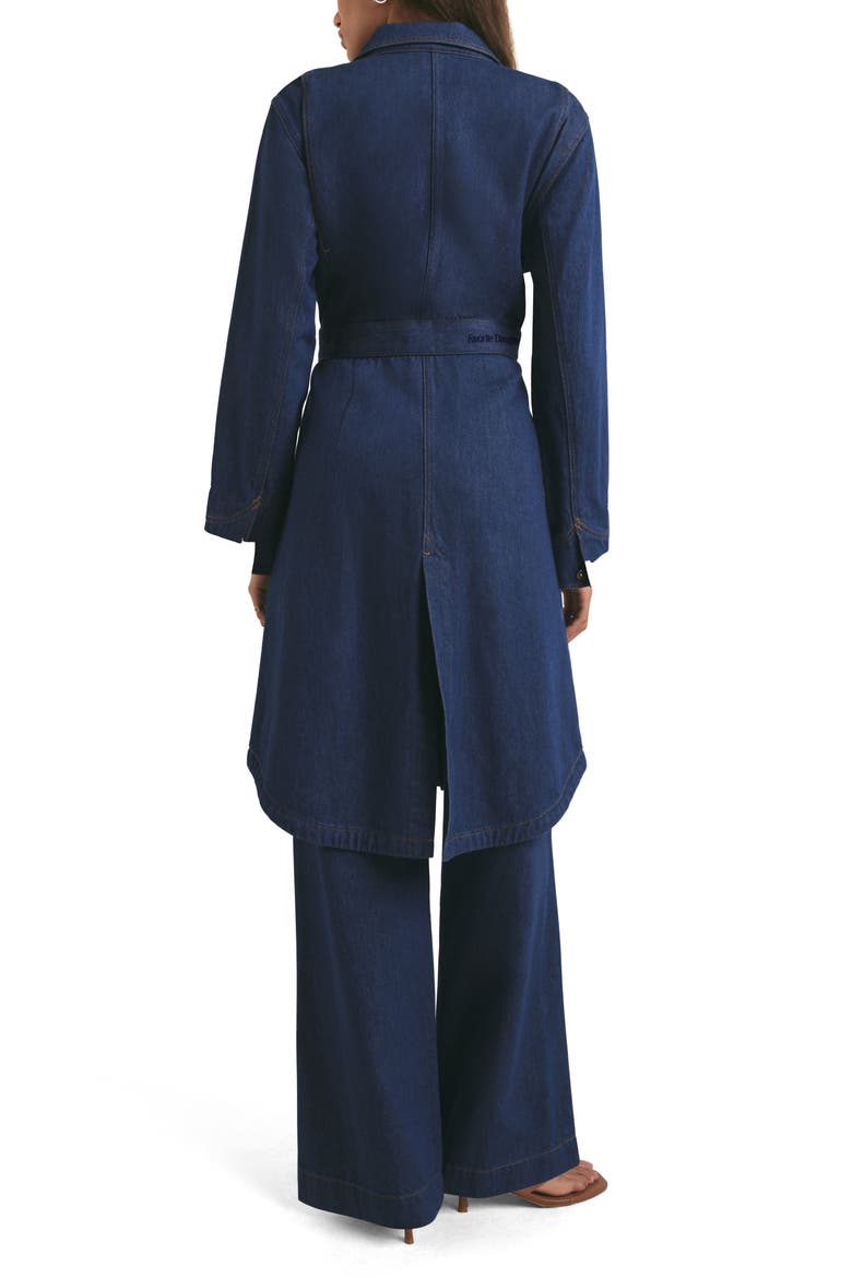 The Boulevard Denim Trench Wrap Coat, Alternate, color, ROME