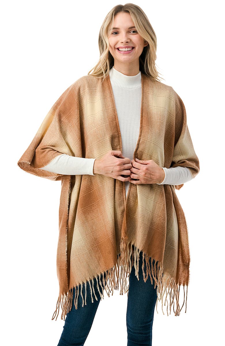 MARCUS ADLER Plaid Ruana, Alternate, color, 