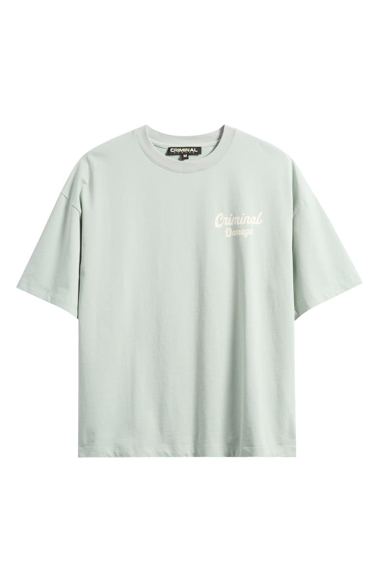 CRIMINAL DAMAGE Bennett Oversize Logo Graphic T-Shirt, Alternate, color, Blue
