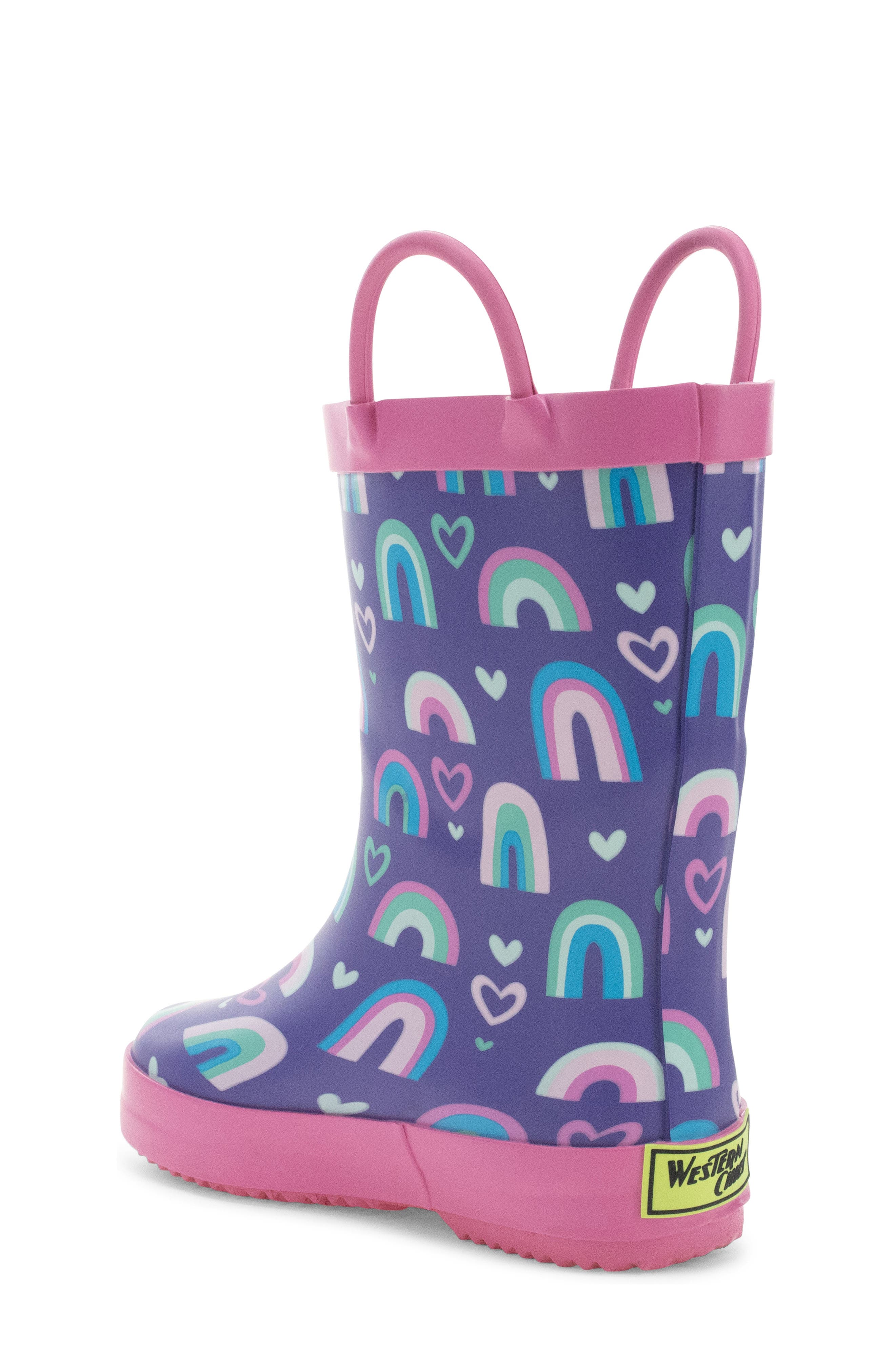 Kids' Heart Splash Rain Boot, Alternate, color, PURPLE