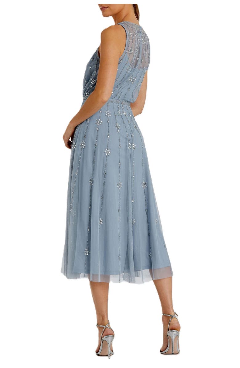 Mac Duggal High Neck Sleeveless Embelished A Line Dress, Alternate, color, Powder Blue