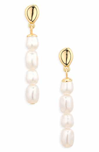 Faux Pearl Drop Earrings