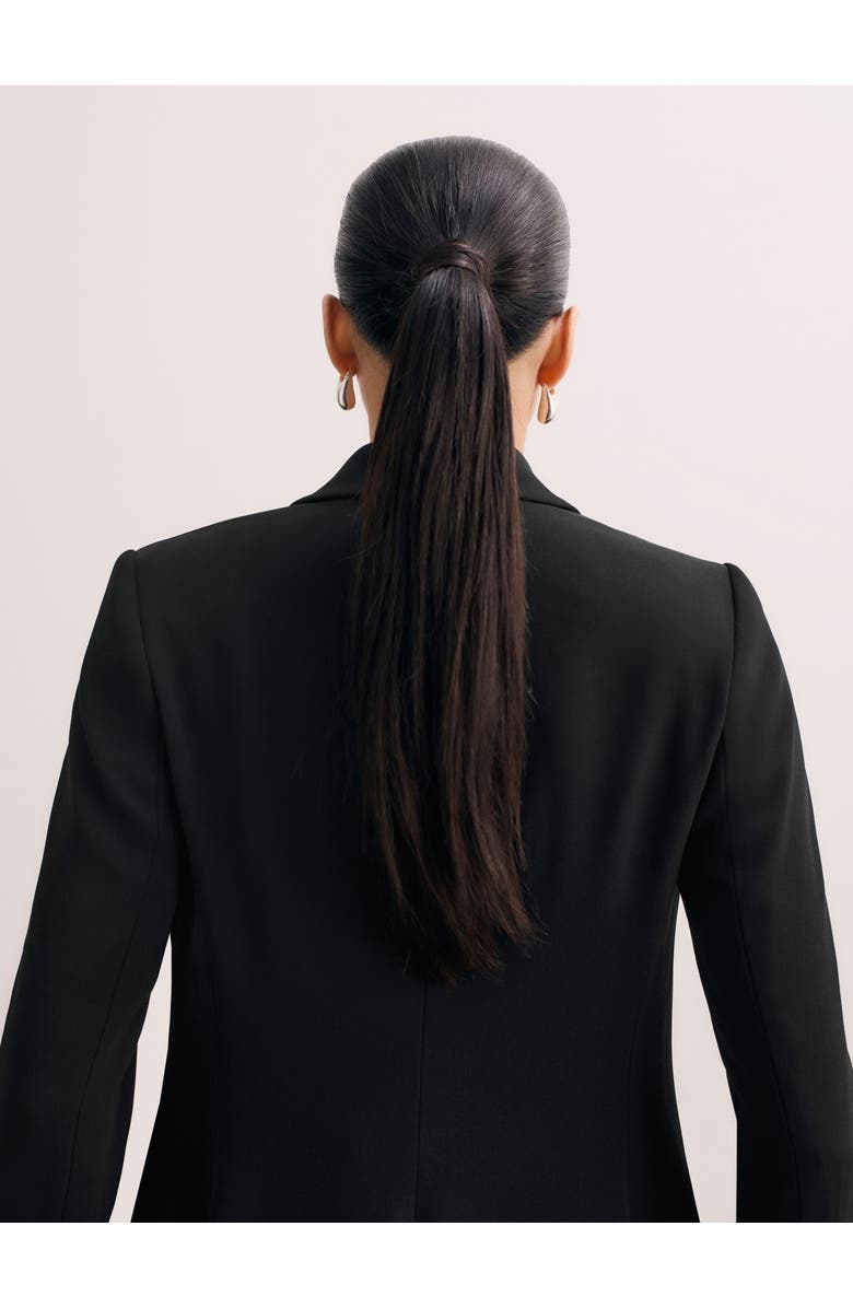 The Fold Knighton Clever Crepe Blazer, Alternate, color, Black