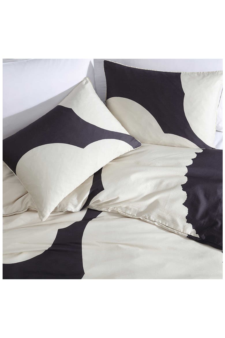 Iso Unikko Organic Cotton Duvet Cover & Sham Set, Alternate, color, OPEN CHARCOAL
