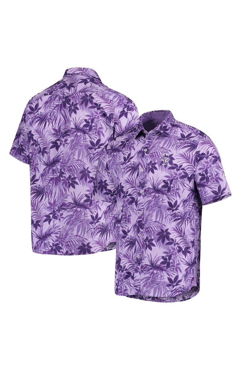 Tommy Bahama Men's Tommy Bahama Purple Colorado Rockies Sport Reign Forest Fronds Button-Up Shirt, Alternate, color,