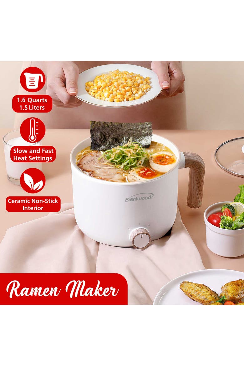 1.5 L Multi-Function Electric Hot Pot Cooker in White, Alternate, color, White