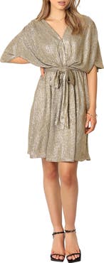 Petal & Pup Vivid Crinkle Metallic Dress