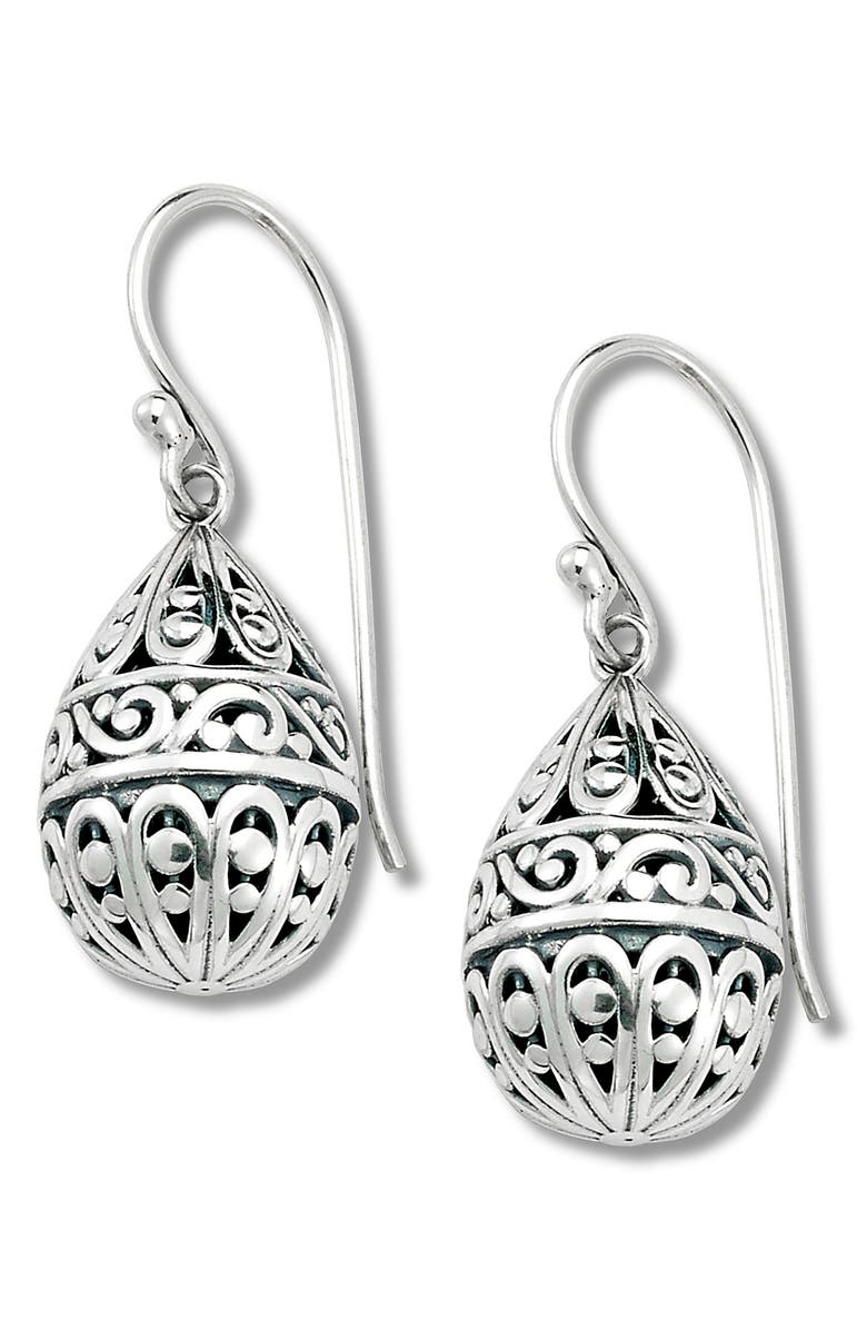 SAMUEL B. Sterling Silver Scrollwork Drop Earrings, Main, color,