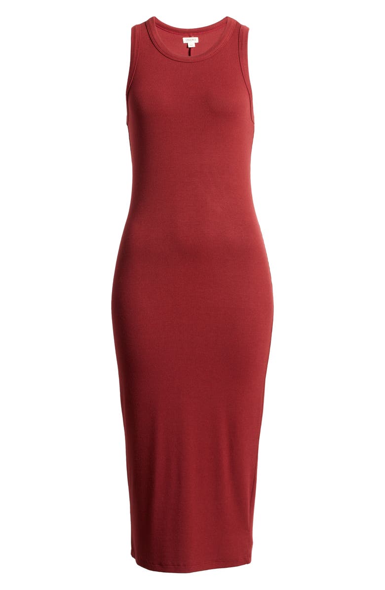 L'AGENCE Racerback Midi Dress, Alternate, color, Syrah