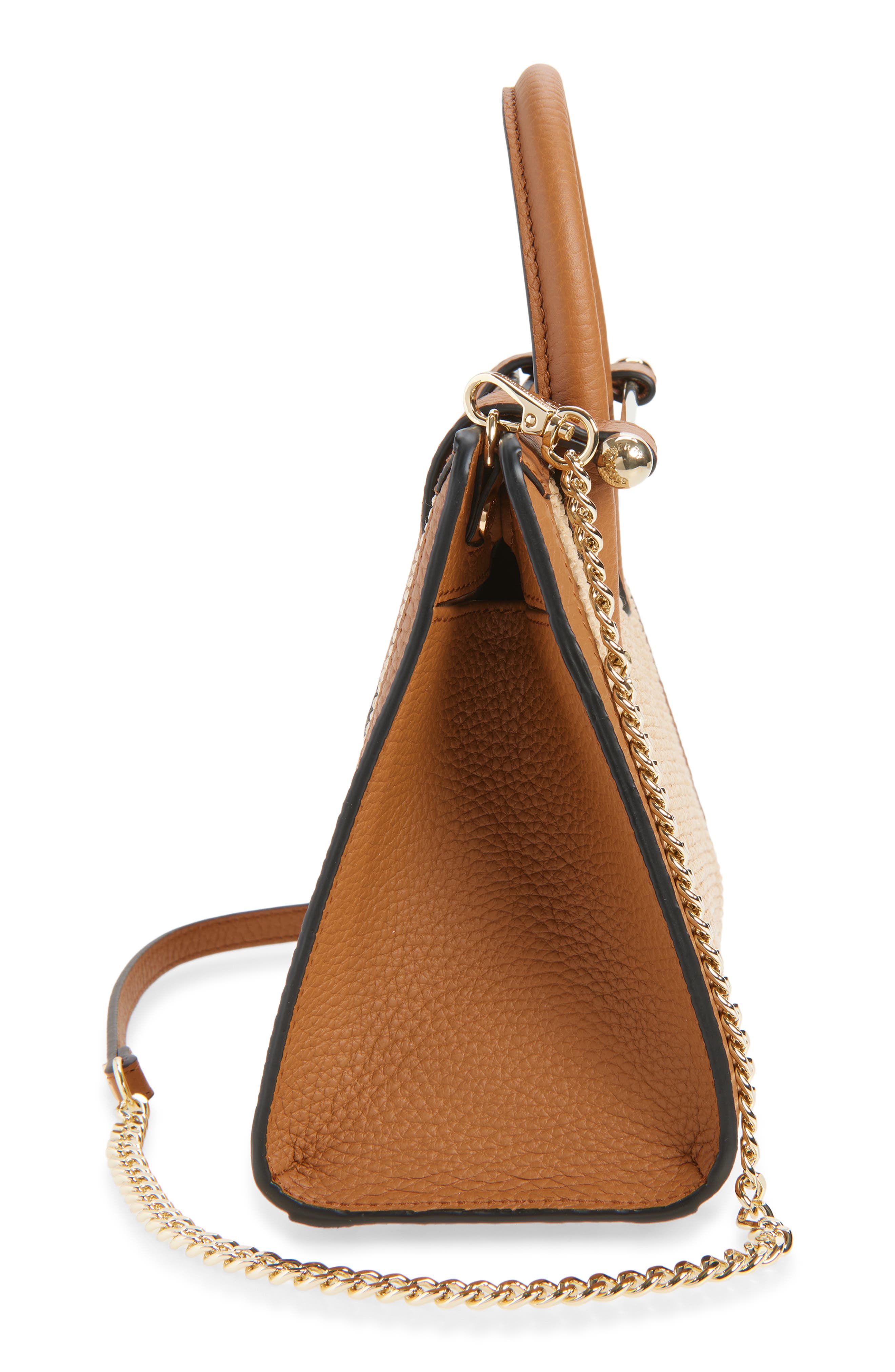 Strathberry Mini Woven Raffia Tote, Alternate, color, Tan/ Natural