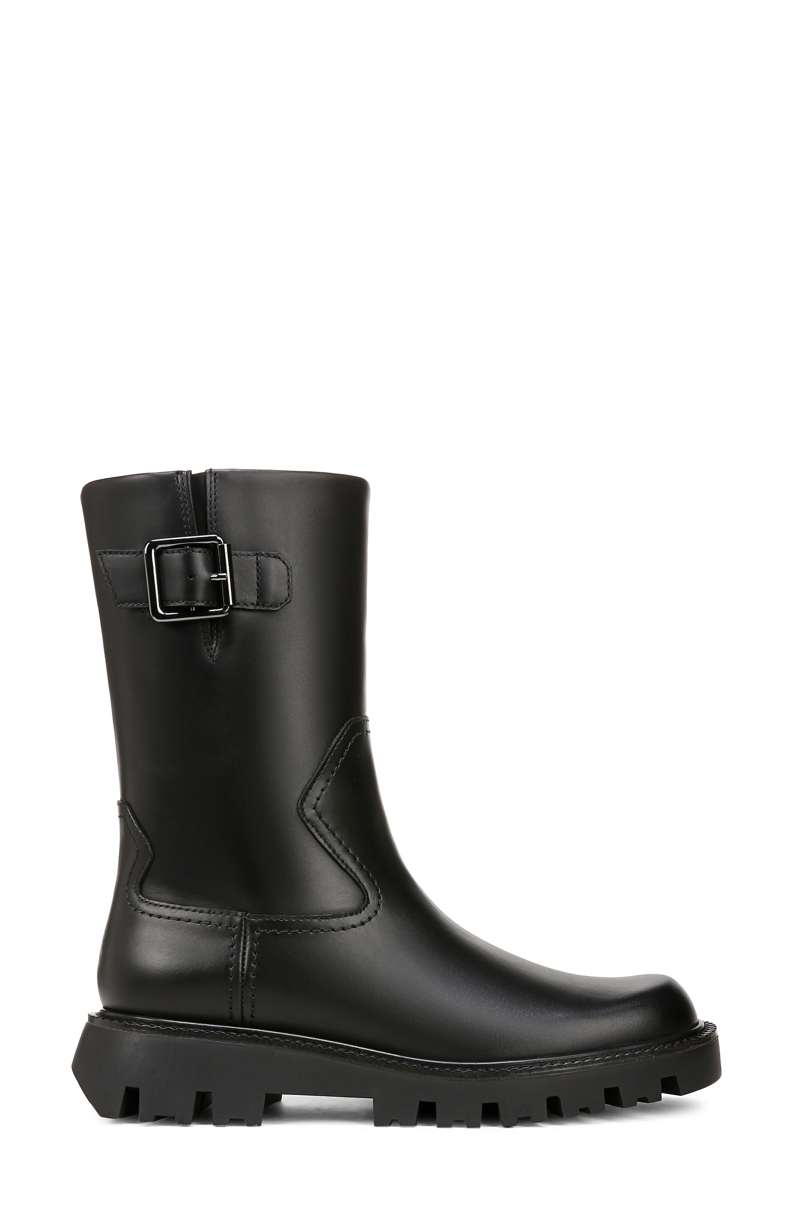 Franco Sarto Brina Moto Bootie, Alternate, color, Black