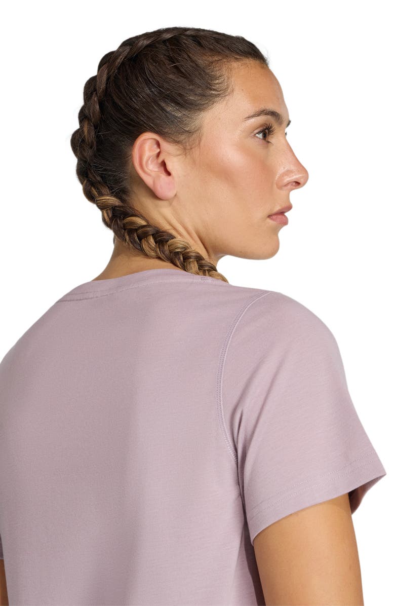 adidas Workout Essentials Scoop Neck T-Shirt, Alternate, color, Preloved Fig