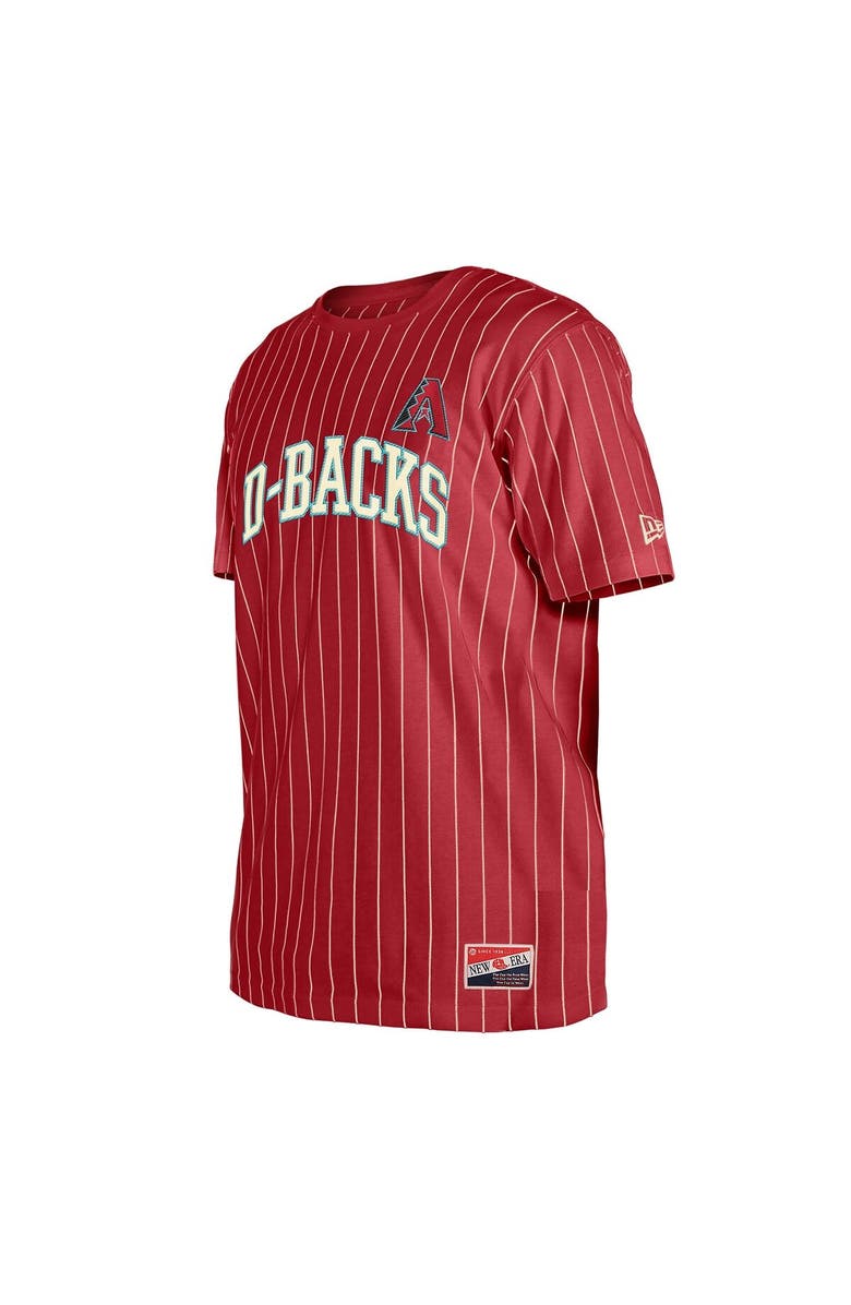 New Era Men's New Era Red Arizona Diamondbacks Throwback Pinstripe T-Shirt, Alternate, color, Red