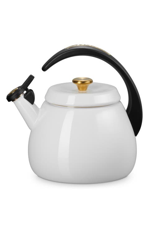 2.2-Quart Enameled Stainless Steel Whistling Cloche Kettle