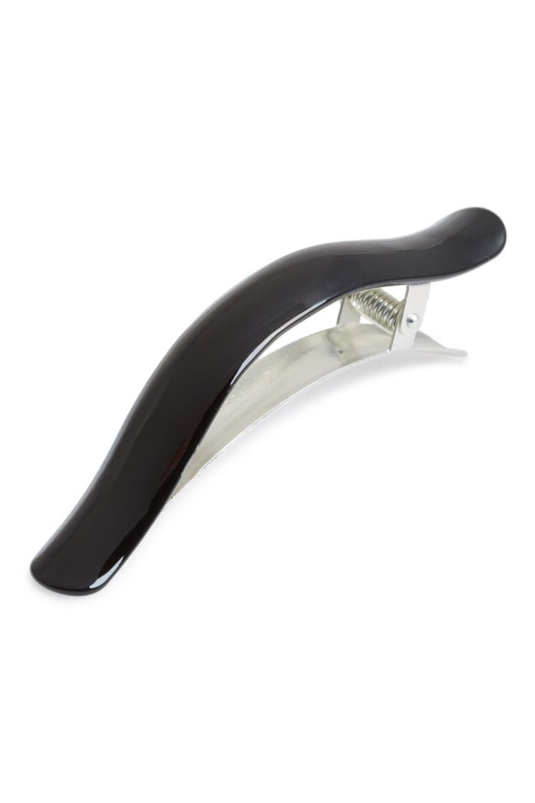 'Ficcarissimo' Hair Clip, Main, color, BLACK