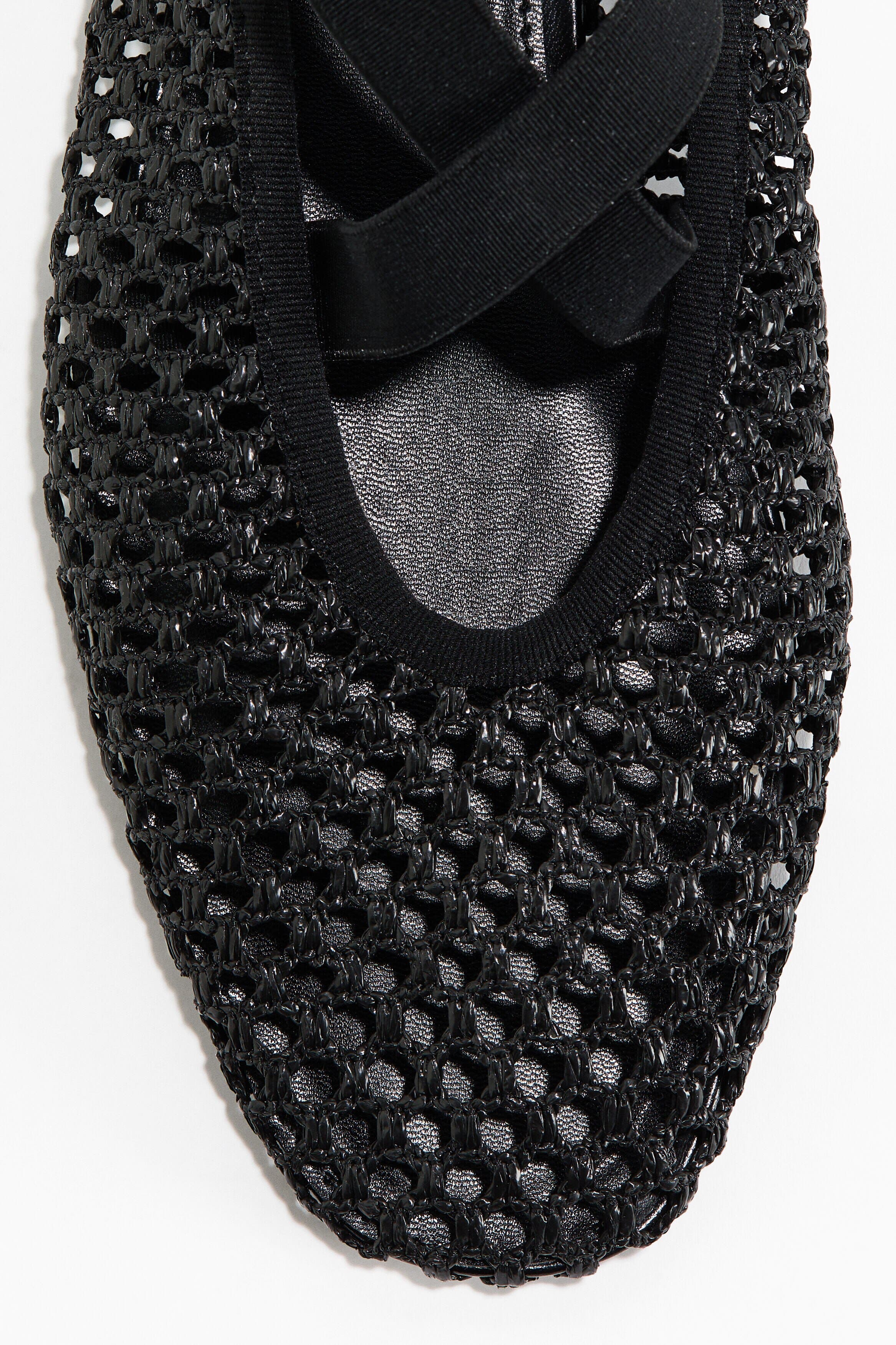 Braided Ballet Flats, Alternate, color, Black
