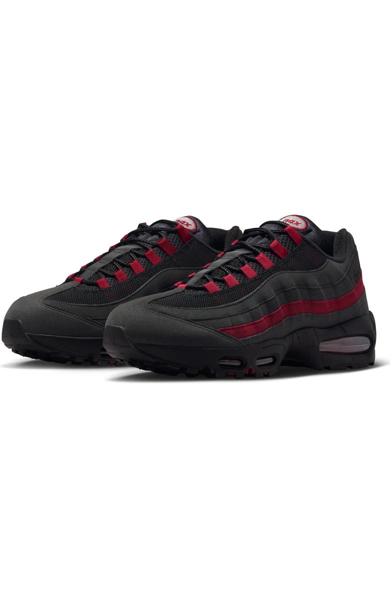 Nike Air Max 95 Sneaker, Main, color, Black/ Black/ Crimson/ Grey