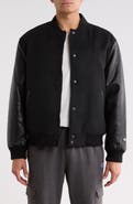 Champion Mixed Media Varsity Jacket