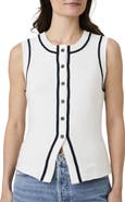 French Connection Contrast Piped Sweater Vest