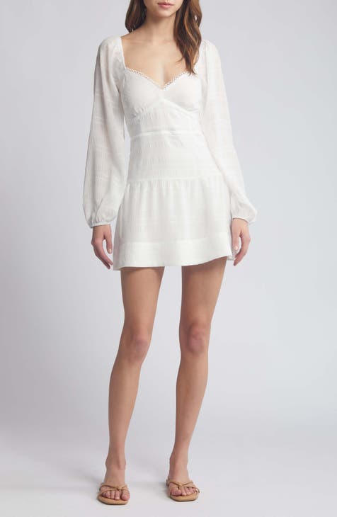 Nordstrom white long sleeve dress best sale