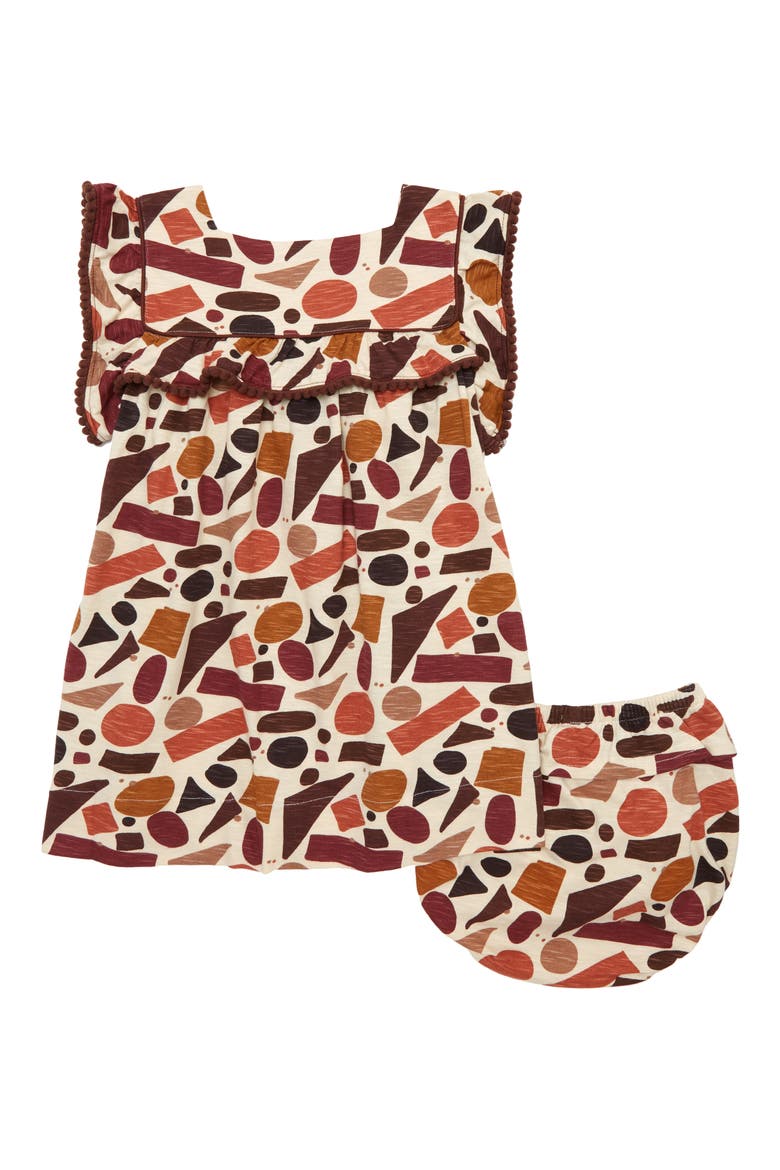 River Rock Dress & Bloomers Set, Alternate, color, BROWN/ BEIGE