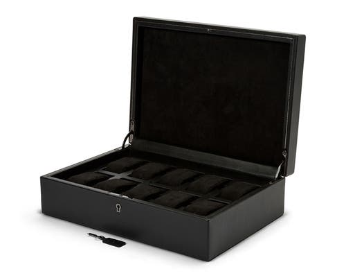 Wolf British Racing 10 Piece Watch Box In Black