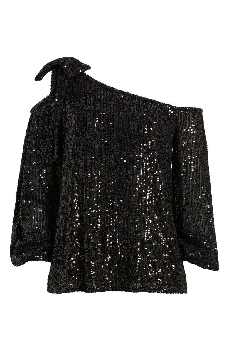 CeCe One-Shoulder Sequin Top, Alternate, color,