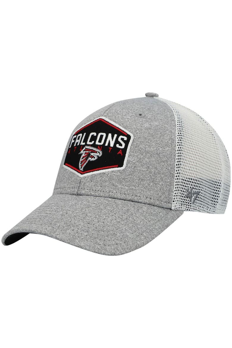 Men's '47 Heathered Gray/White Atlanta Falcons Hitch Contender Flex Hat, Main, color, Heather Gray