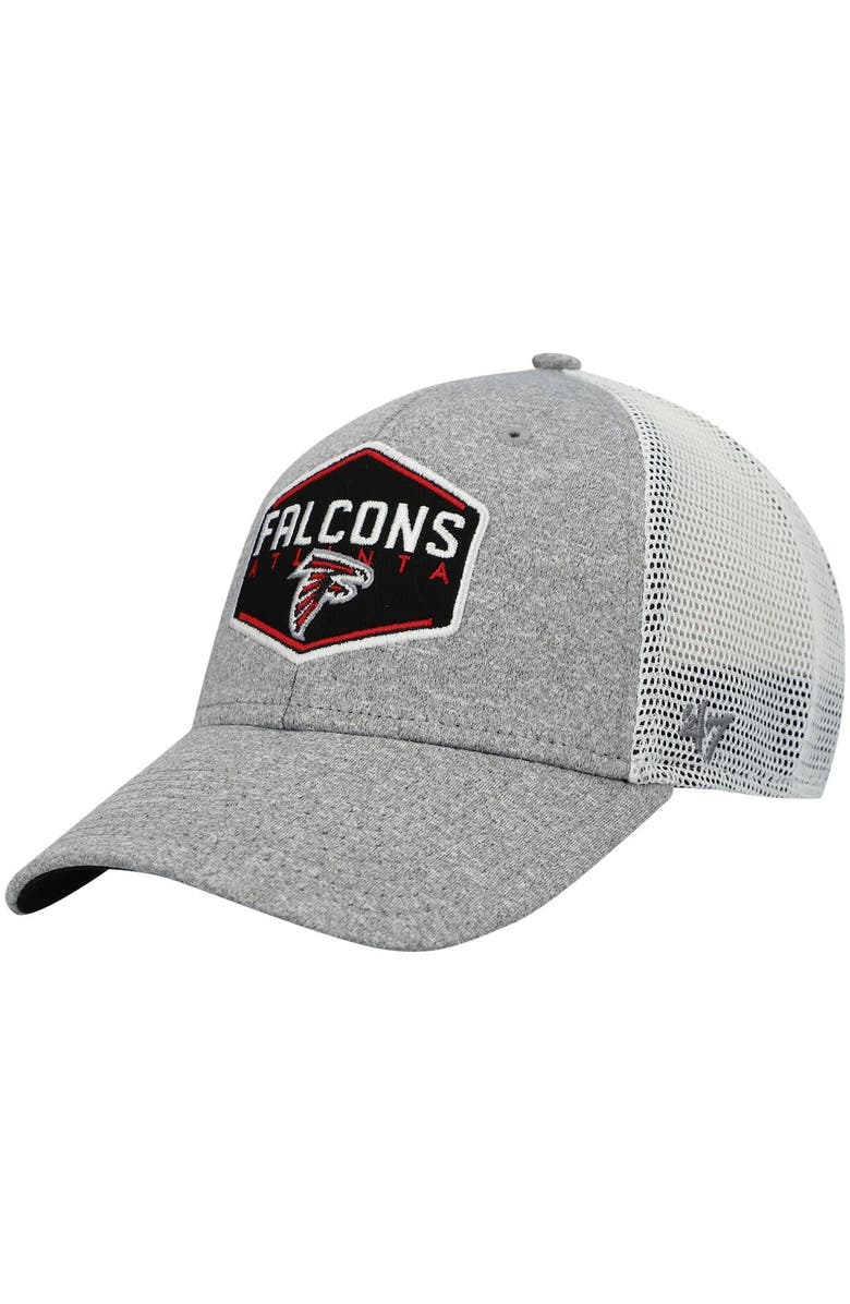 '47 Men's '47 Heathered Gray/White Atlanta Falcons Hitch Contender Flex Hat, Main, color,