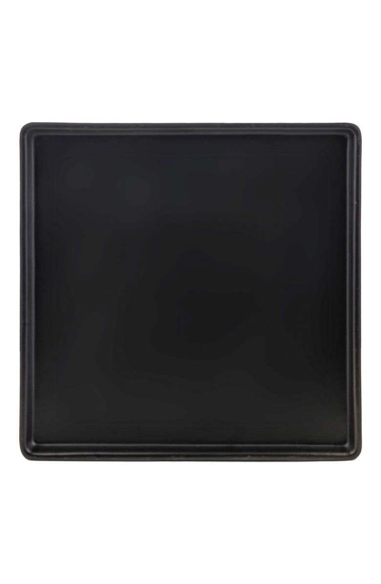 Stone Lain Grace Stoneware 4-Piece Salad Plate Set, Alternate, color, Black Matte