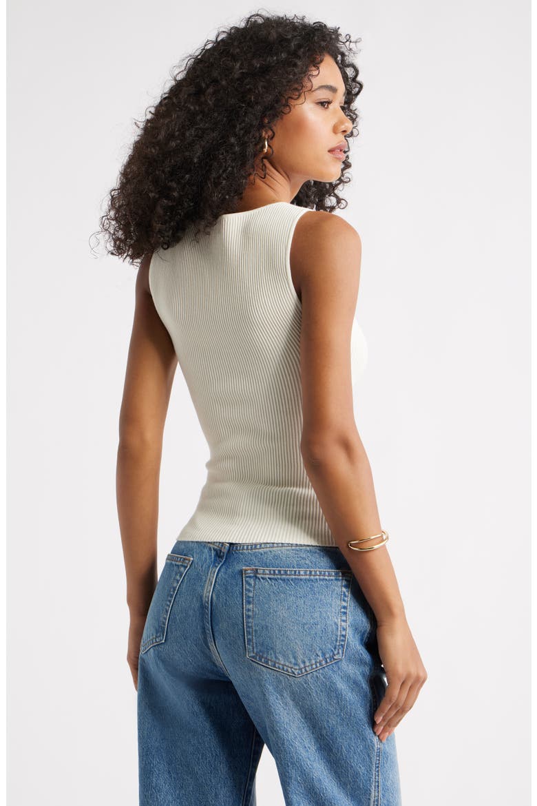 Luxe Sculpt Rib Sweater Tank, Alternate, color, WHITE WHISPER