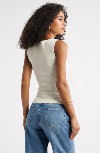 Luxe Sculpt Rib Sweater Tank